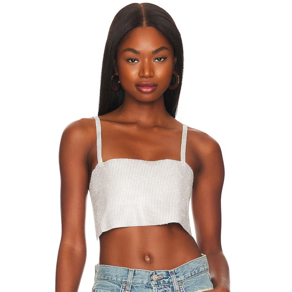 OW Collection Gloria Top in Silver Fox NWT Size Medium - Picture 1 of 5